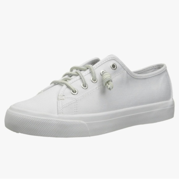 Sperry Women's Seacoast Core White Fisherman Classic Canvas Sneakers Size 10 - Picture 1 of 11